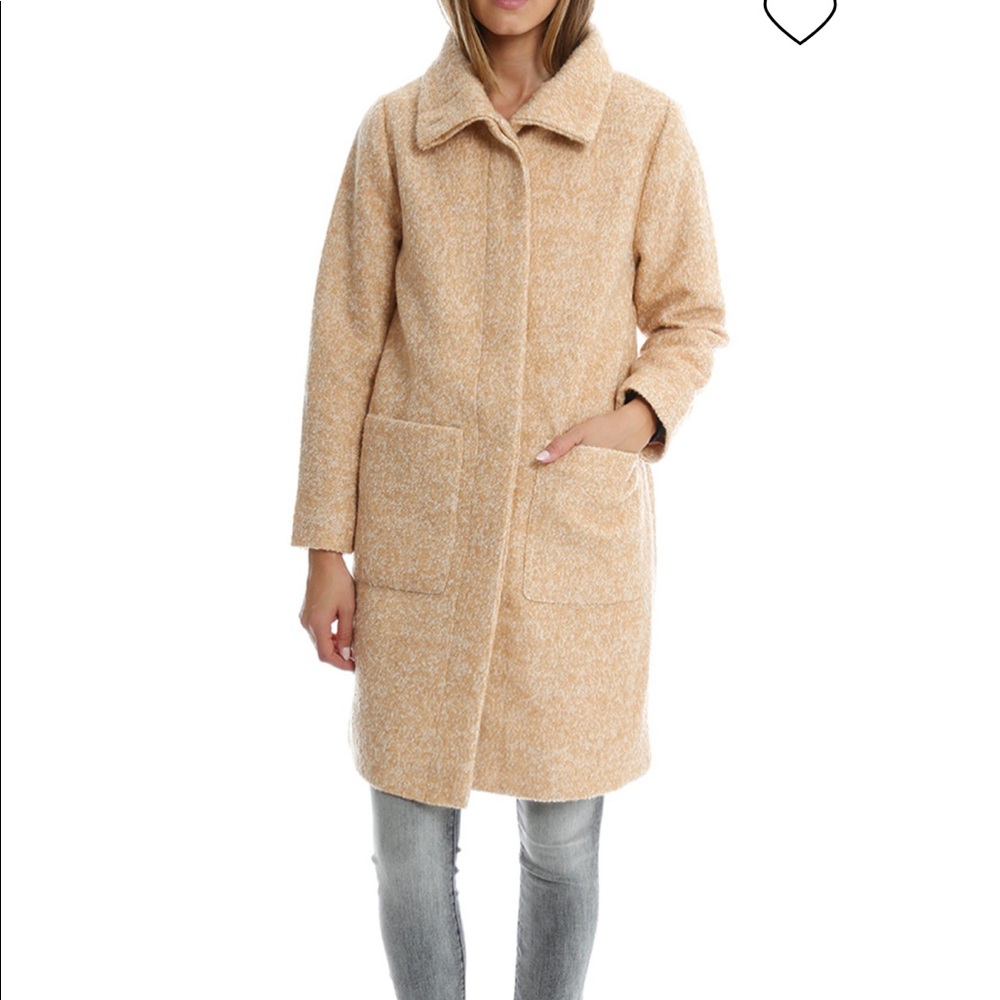 Ganni Washington st wool coat in Camel/vanilla size S